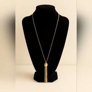 Elegant Gold Tassel Necklace